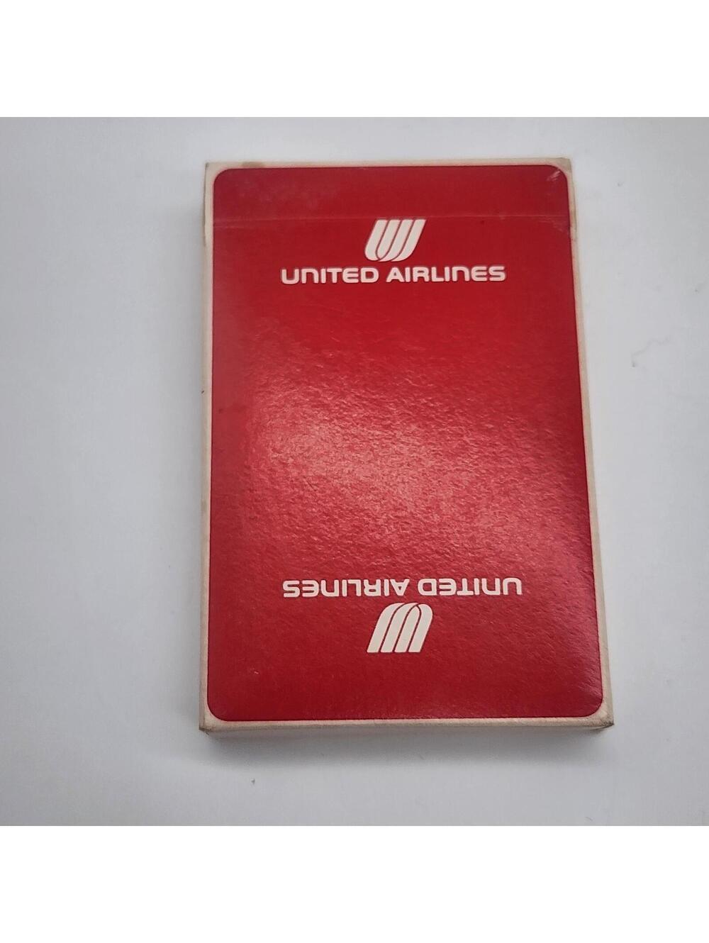 Vintage United Airlines Playing Cards 2 Sealed Decks Red Airline Memorabilia